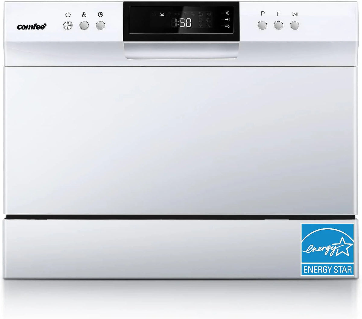 Countertop Dishwasher. Energy Star Portable Dishwasher. 6 Place Settings & 8 Washing Programs. Speed. Baby-Care. ECO& Glass. Dish Washer for Dorm. RV& Apartment. Black