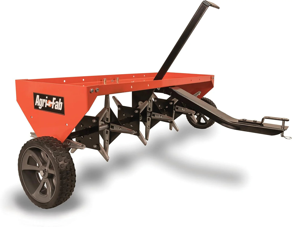 48 Tow Behind Lawn Plug Aerator with Universal Hitch; Designed to Pull Behind Lawn & Garden Tractors