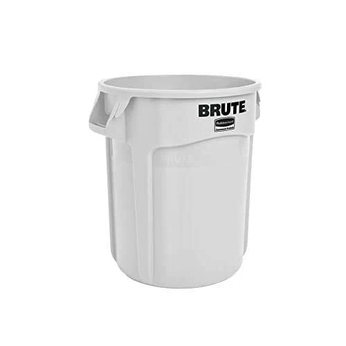 Heavy-duty round trash can / dumpster. 20-gallon capacity. white. suitable for outdoor garbage containers in places such as garden workers / construction workers / restaurants / backyards / offices / warehouses. 6 pieces per set.