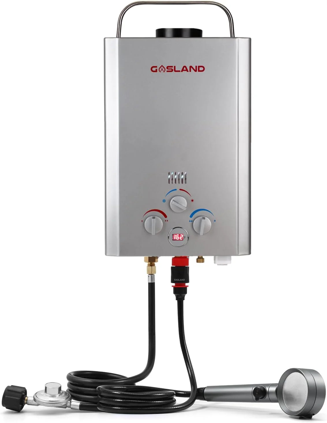 Portable Tankless Water Heater. Outdoors 6L 1.58GPM Propane Water Heater for RV Camping. Overheating Protection