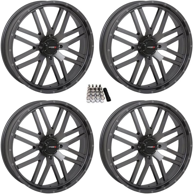 System 3 ST-3 Gunmetal UTV Wheels 22 Polaris RZR 1000 XP/Ranger XP 900/1000