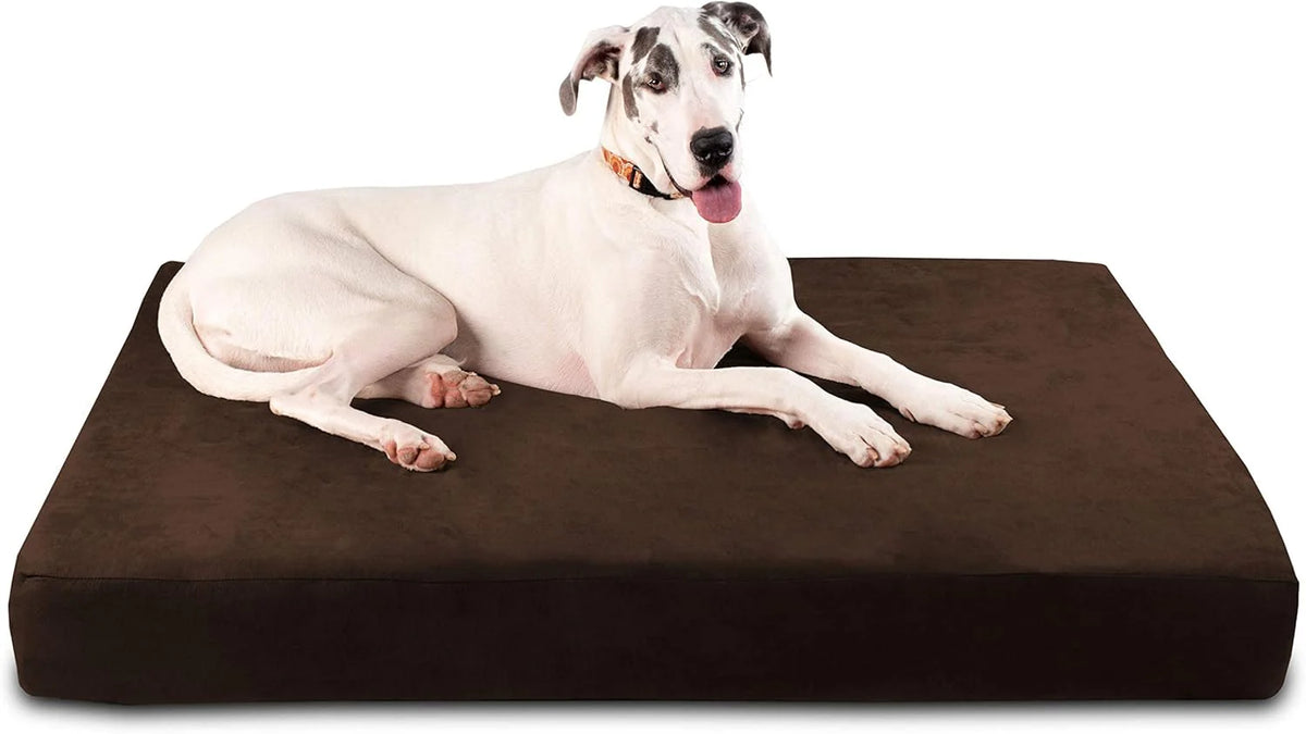 Fashion oversized dog bed (XL size. dark gray) - Thickness 7 inches. soft and comfortable. ergonomic cushion - Oversized dog bed - Durable and washable microfiber cover