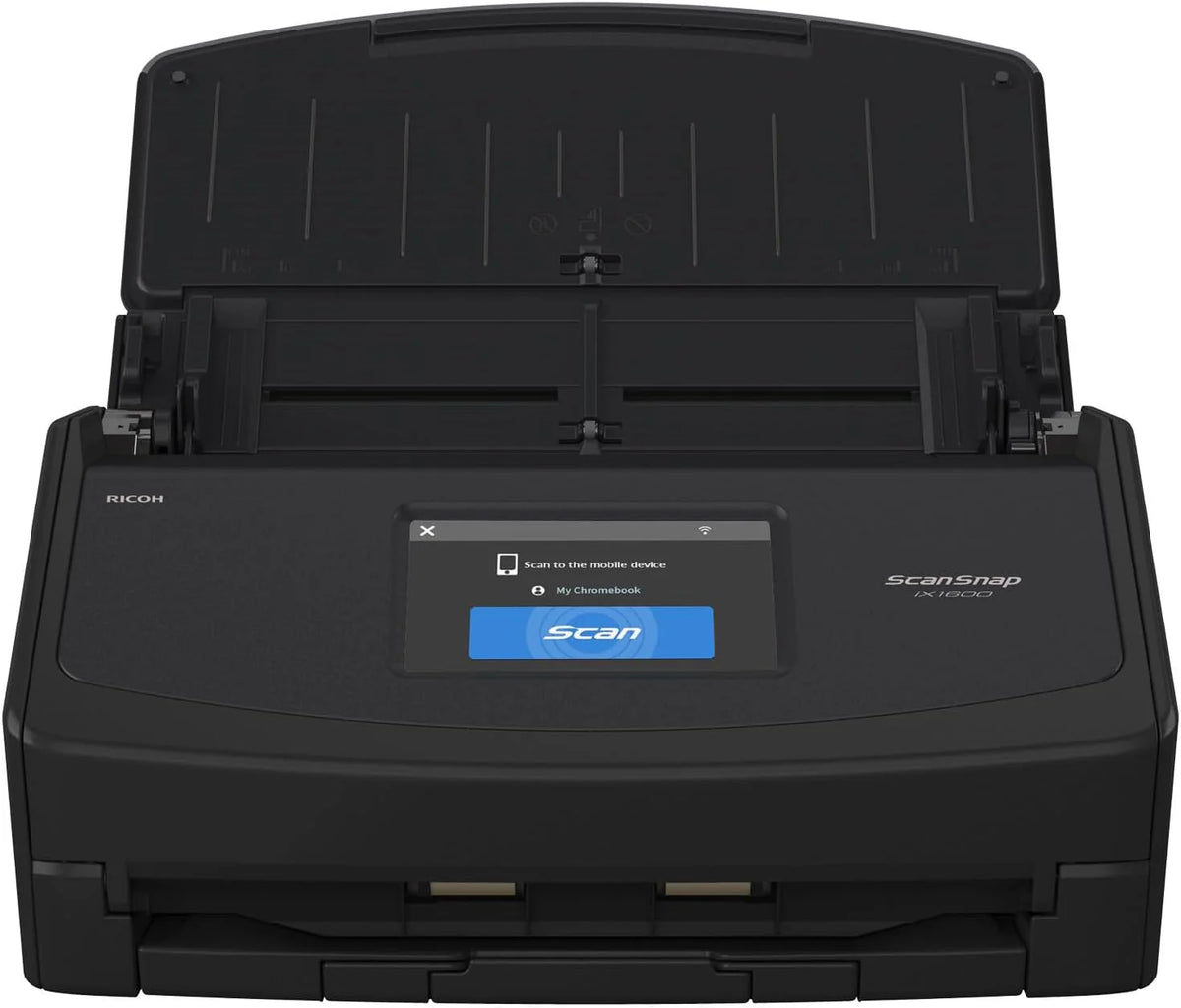 iX1600 Wireless or USB High-Speed Cloud Enabled Document. Photo & Receipt Scanner with Large Touchscreen and Auto Document Feeder for Mac or PC. 17 watts. Black