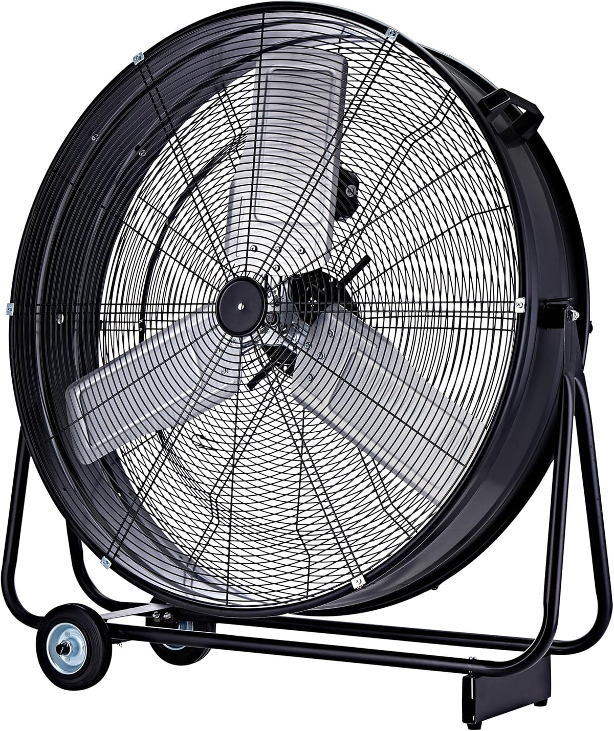 Be Cool Industrie-Windmaschine 75cm BCIWM75CM – Fahrbarer Trommelventilator. Ø 75 cm (30). 300 Watt. Vollkupfermotor. 2 Geschwindigkeiten. Aluminium-
