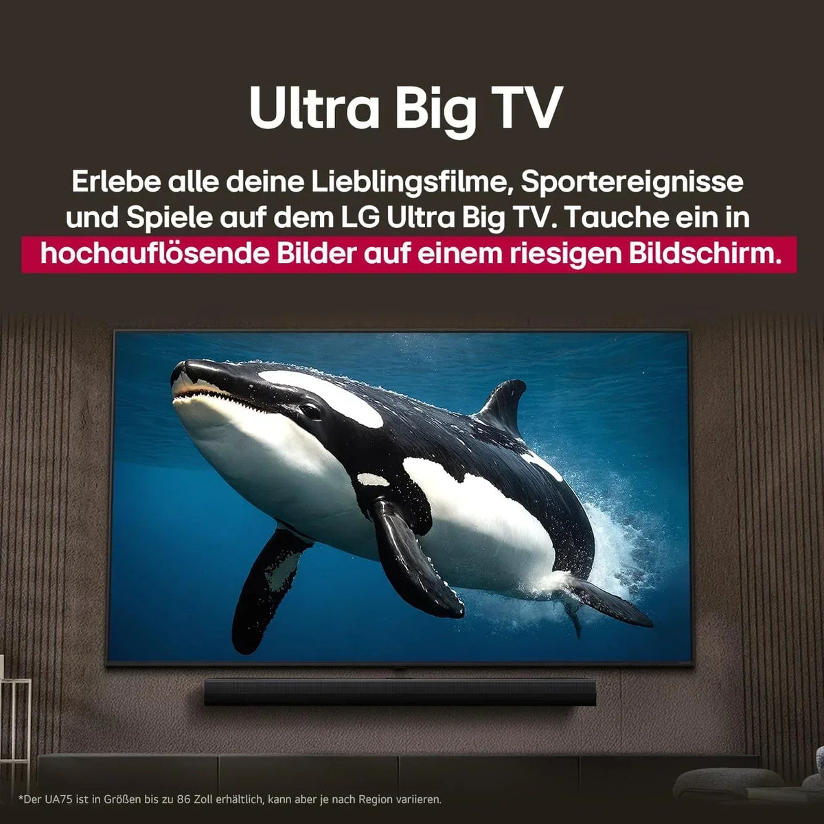 LG 55UA75006LA TV 55 Zoll (139 cm) 4K UHD AI TV (α7 Gen8 4K AI Prozessor. webOS 25. 60Hz) [Modelljahr 2025]