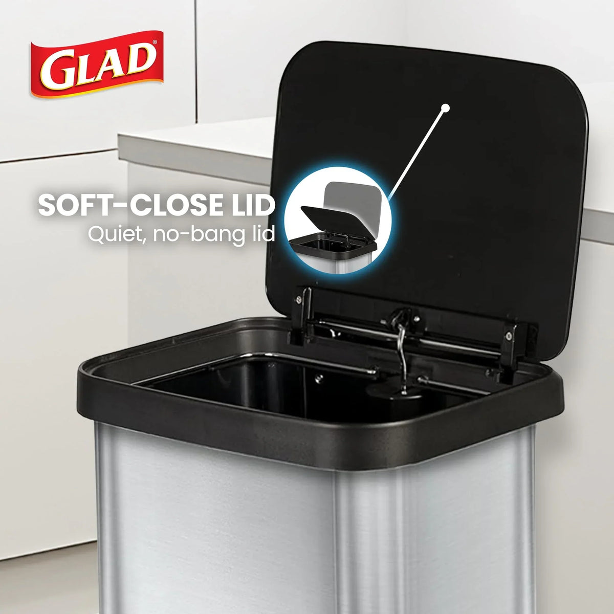 20 Gallon Stainless Steel Step Trash Can. Large Kitchen Garbage Bin with Odor Control