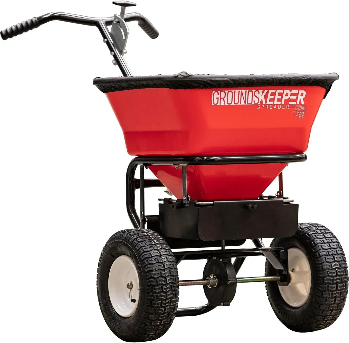 100-Lb. Walk-Behind Push Spreader for Grass Seed. Salt. De-Icer and Fertilizer