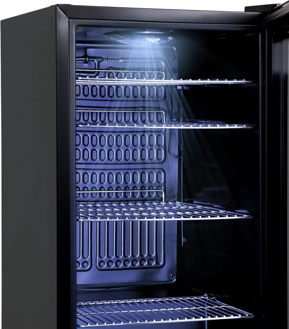 °CUBES Getränkekühlschrank 90L mit Glastür & 4 variablen Ablagen | Kompakter Flaschenkühlschrank. perfekt für zu Hause. Büro. Partys & Gastro |