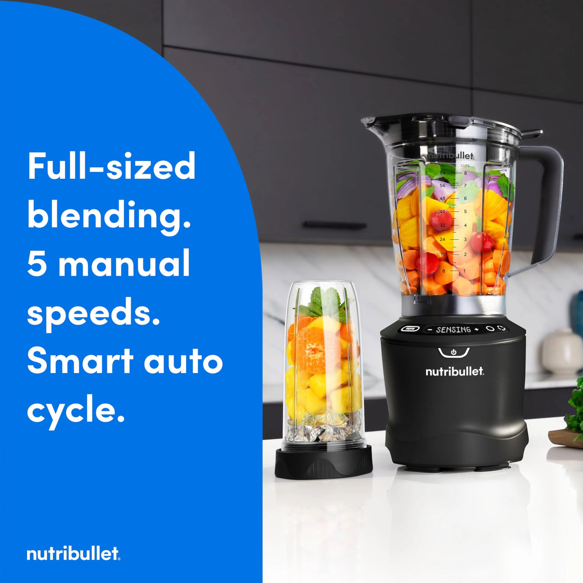 1400-Watt Blender Combo. Multi-Function Countertop Blender with Multiple Speed Settings. Gunmetal