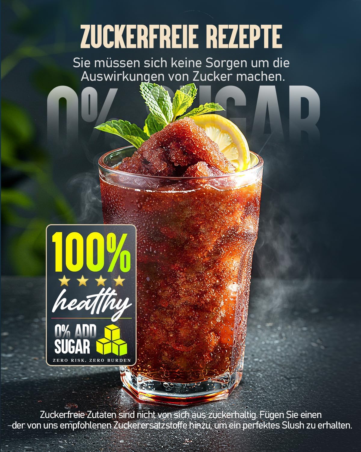 INOVIVA Slush Maschine 2.6L. kein Eis erforderlich. Slushie für Zuhause mit Selbstreinigung. 5 voreingestellte Modi. Slushies. Milchshakes. Frappés &