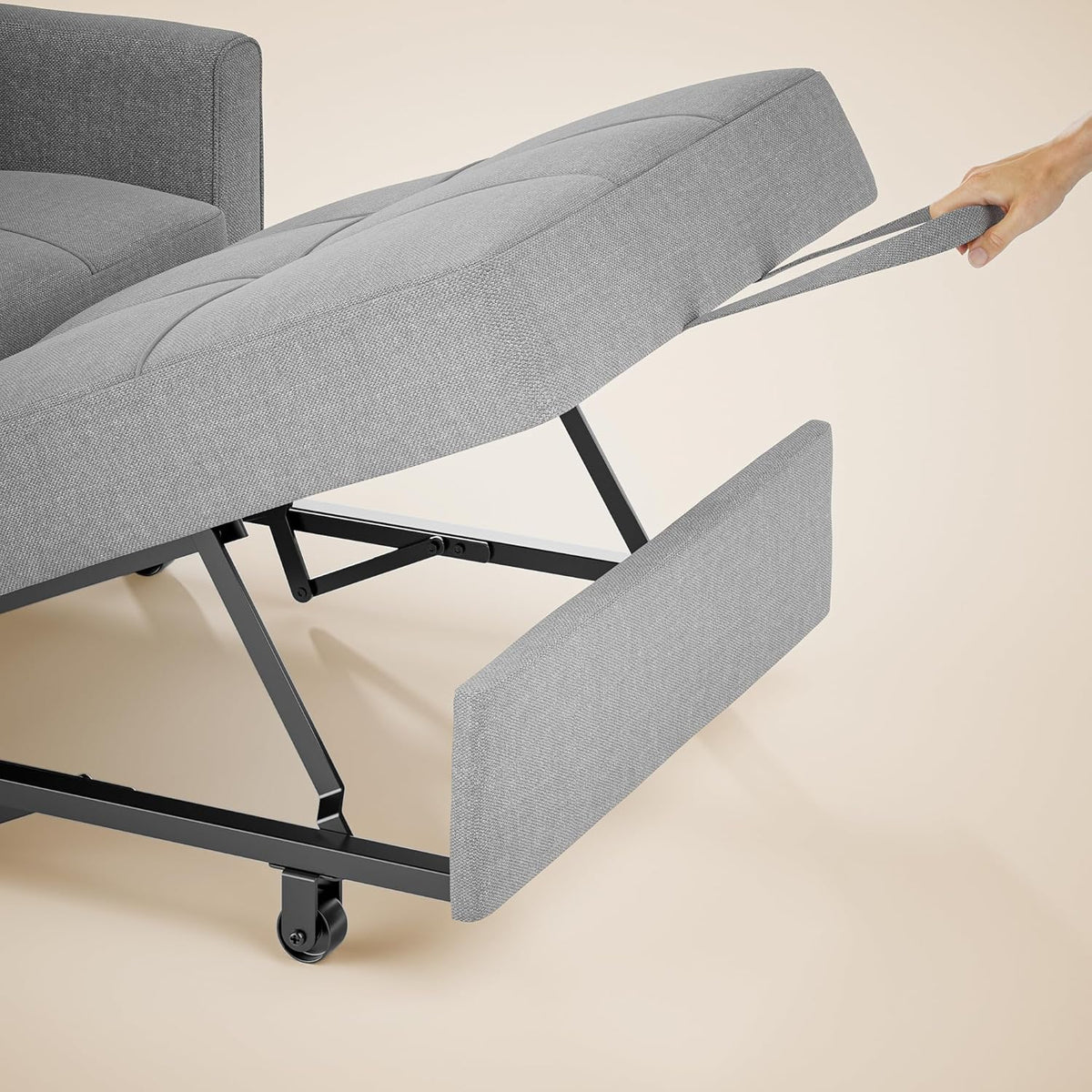Gizoon Sofá cama 3 en 1 convertible. silla cama individual extraíble con respaldo ajustable. espaciosos sofás multifuncionales para sala de estar.