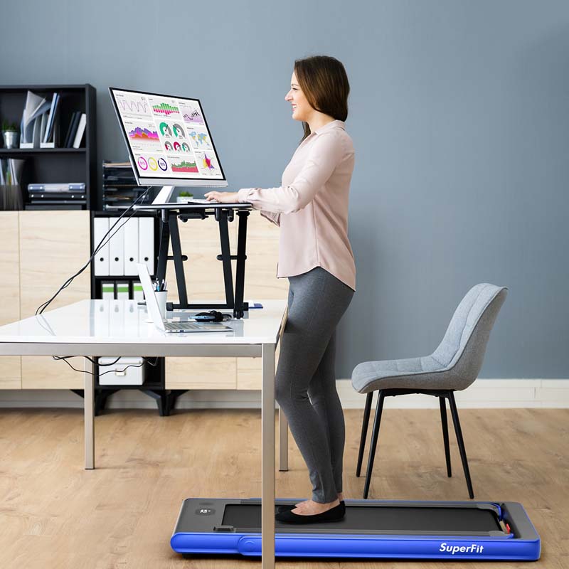 2-in-1 Folding Electric Treadmill. 2.25 HP. Under-Desk. with Dual Display and Smart App Control