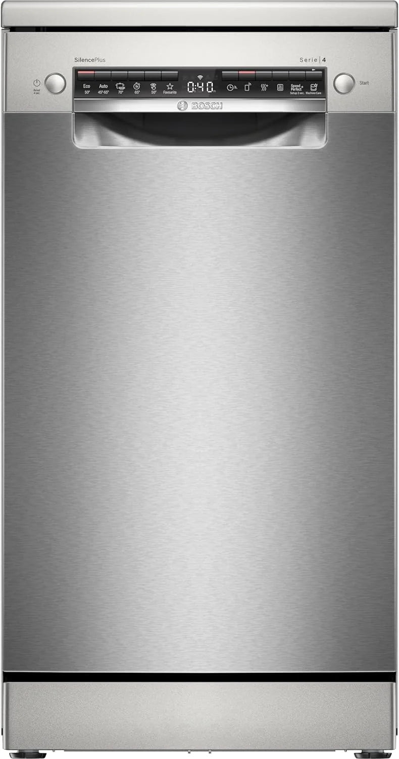 Bosch - Lavavajillas. 45 cm. Serie 4. Libre Instalación. Home Connect. Acero Inoxidable. SPS4HMI49E