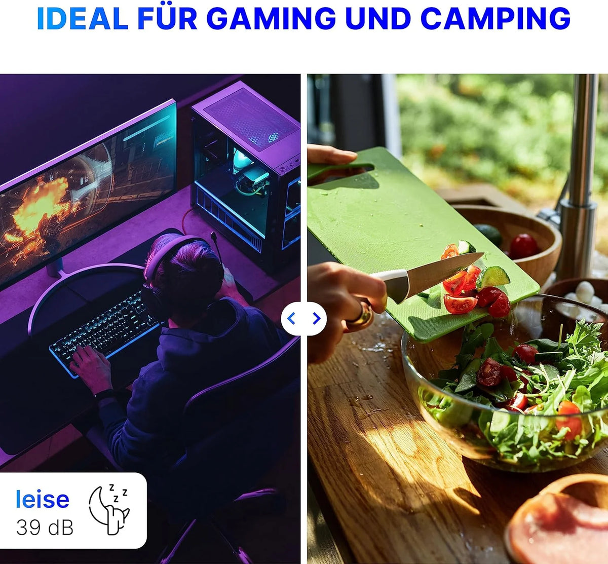 Bomann Mini Kühlschrank 42 Liter | Getränkekühlschrank klein für Büro. Camping und Gaming | kleiner Kühlschrank leise 39 dB | Minibar mit wechselbarem