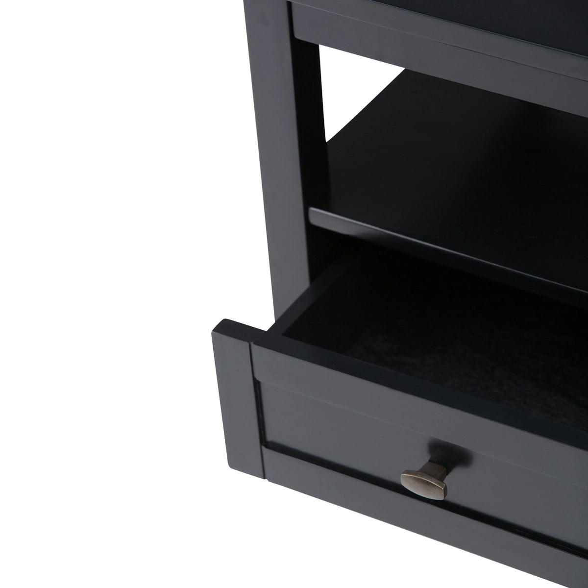 20 Inch Wide Solid Wood Rectangle End Table. Transitional Side Table