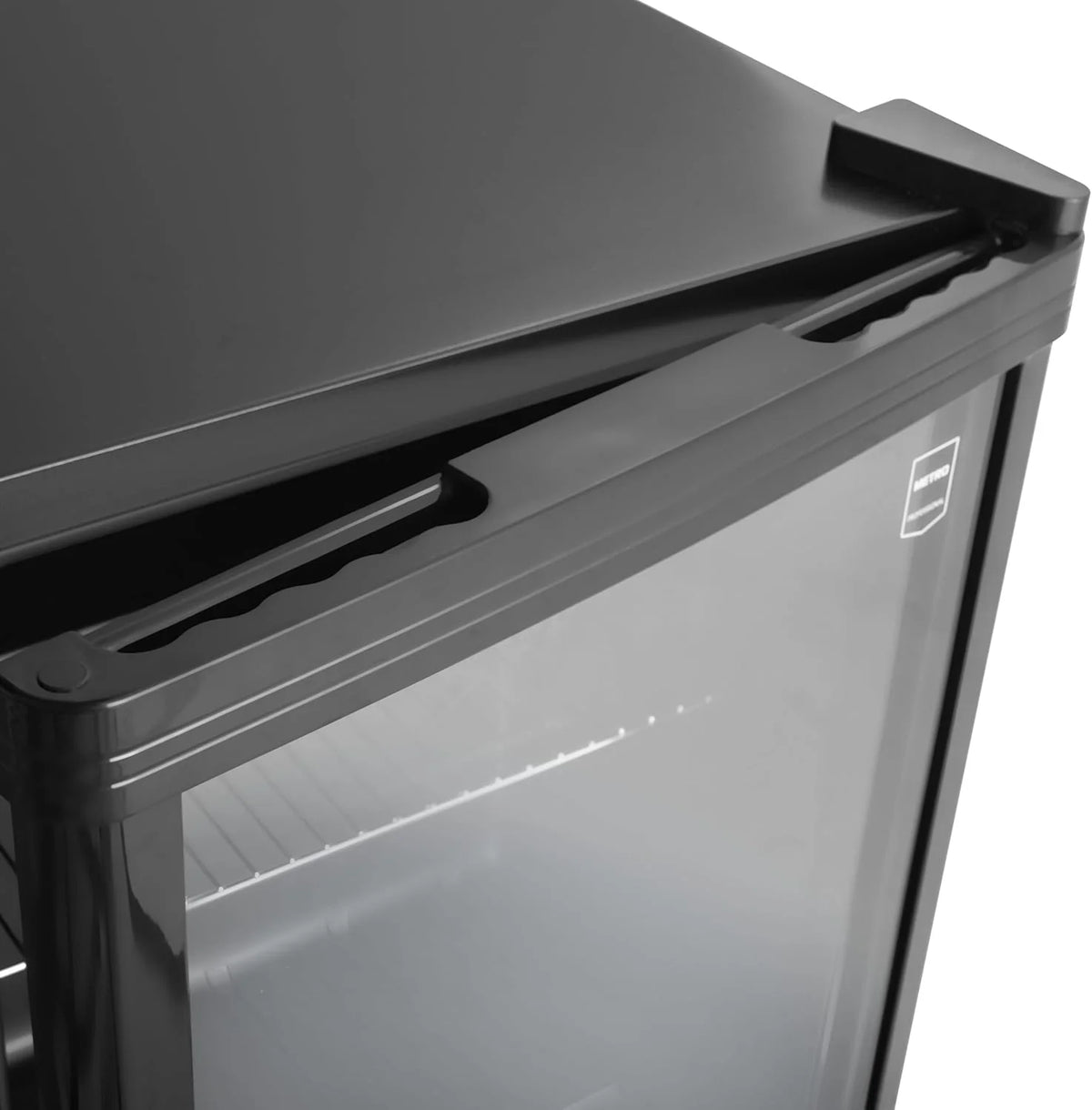 METRO Professional Mini-Kühlschrank GPC1046. Edelstahl/Glas. 43 x 48 x 51.5 cm. 46 L. schwarz