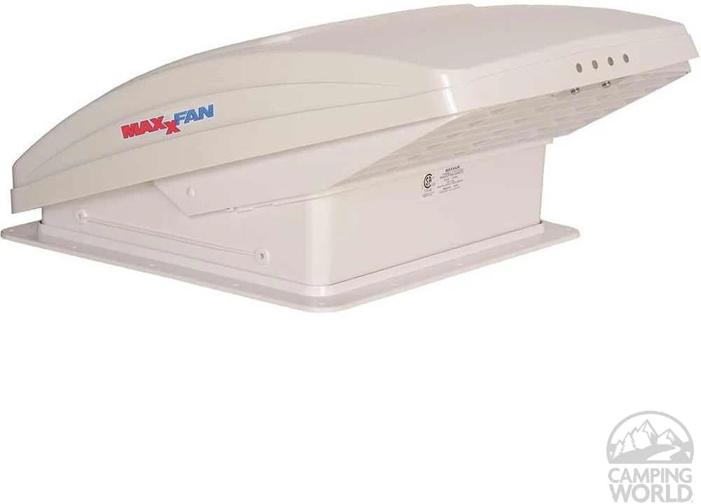 Deluxe Vent. Fan and Vent Cover All in One - Powerful 10-Speed Reversible Fan with Thermostat. Built-in Rain Cover. Remote Control. Intake & Exhaust Fan. Smoke (00-07500K)