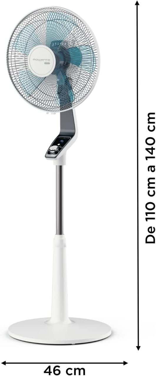 Rowenta Turbo Silence Standventilator. 45 dB(A). 72 m³/min Luftstrom. 4 Geschwindigkeiten. Silent Night & Turbo Boost. 120° Oszillation.