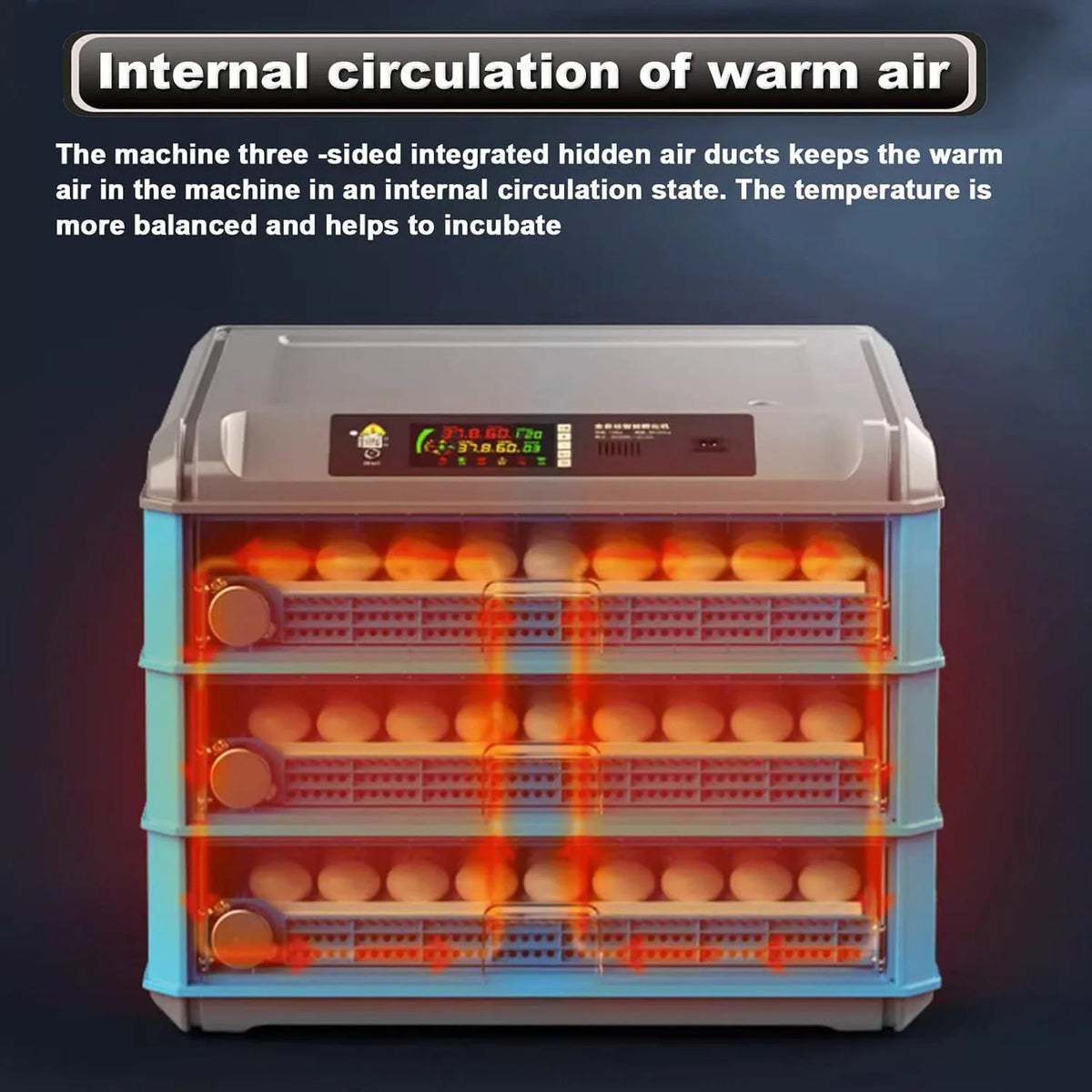 Egg Incubator. 192/256/500 Egg Incubator. Poultry Hatcher Machine with Automatic Egg Turning. Temperature & Humidity Control and LED Screen. General Purpose Incubator for Chickens Ducks Birds.500