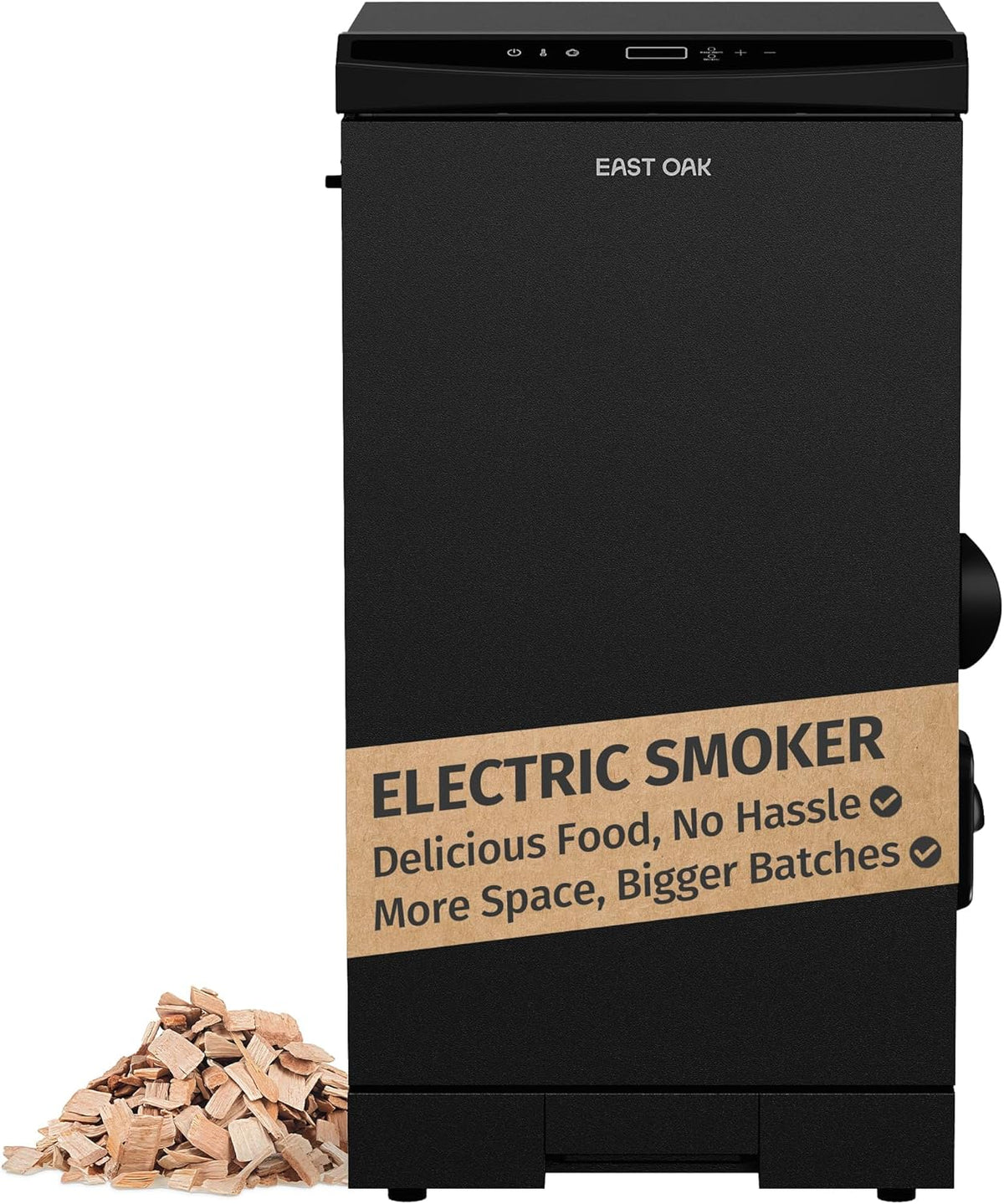 30 Electric Smoker. Outdoor Smoker with Glass Door & Meat Thermometer. 725 Sq Inch Large Capacity. 4 Detachable Racks for Backyard BBQ. Party. Outdoor Cooking Night Blue