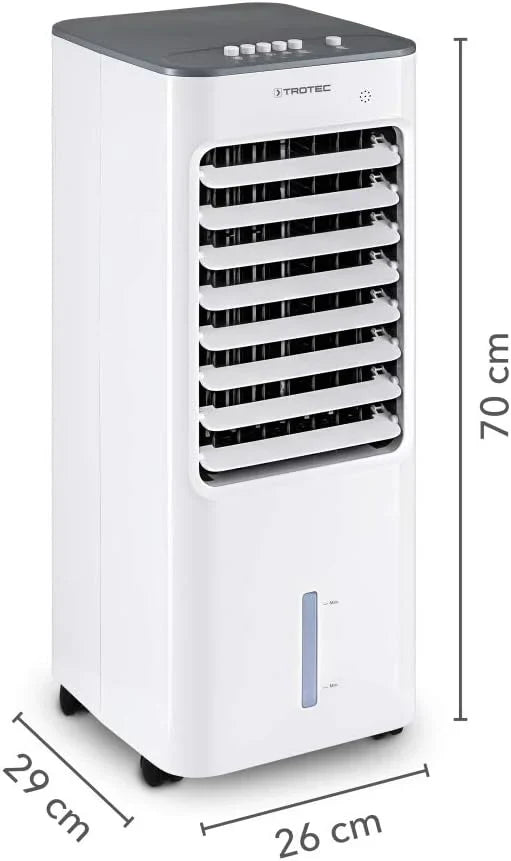 TROTEC PAE 21 Aircooler. mobiles 3 in 1 Klimagerät. Luftkühler. Lufterfrischer. Ventilator (3 Gebläsestufen. leise. Swing-Funktion)