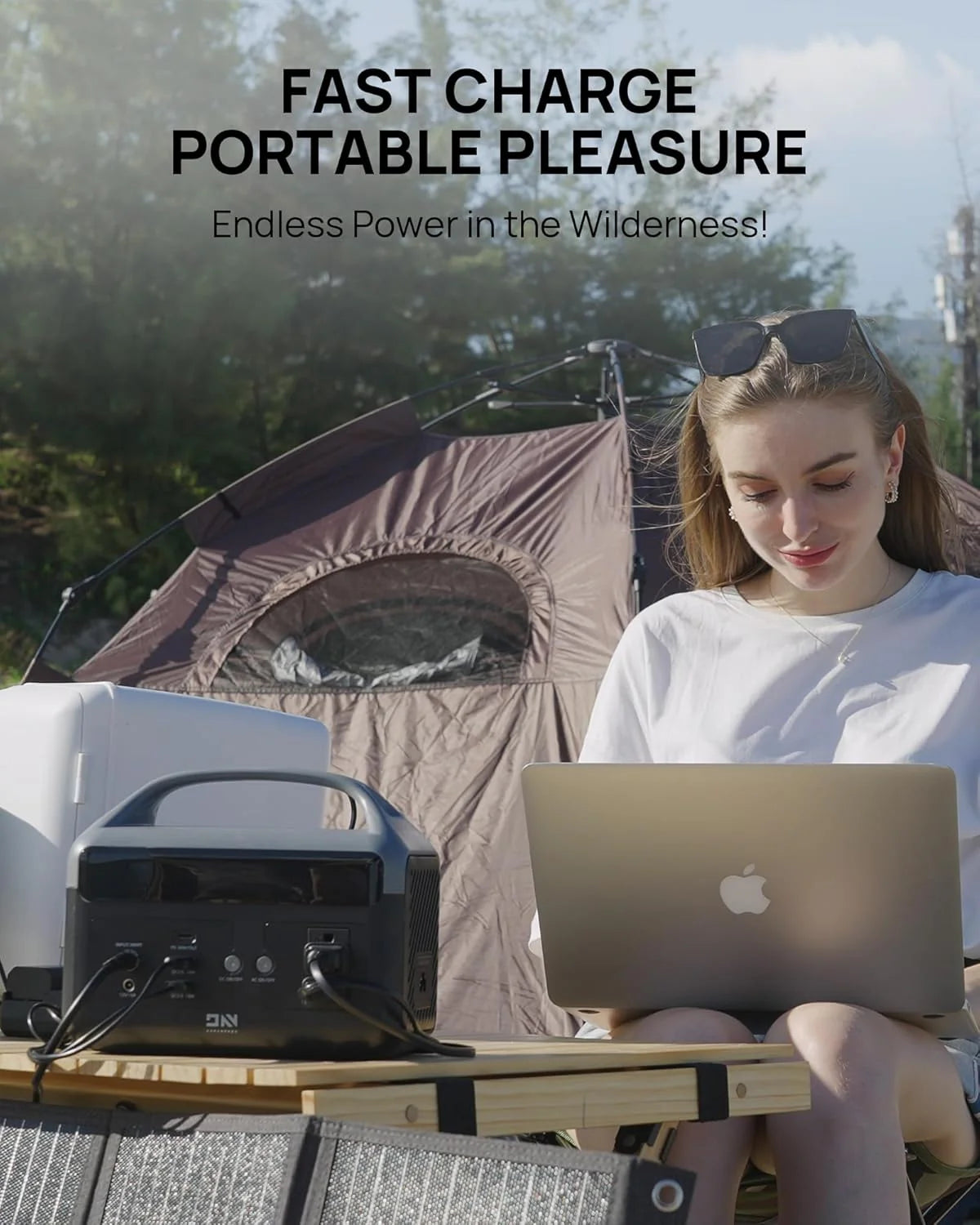 Portable Power Station 56000mAh. 179.2Wh LiFePO4 Battery Backup w/ 2 300W (Peak 600W) AC Outlets. 1.5hrs Fast Charging. Power Bank for Hurricane Emergency/Outdoor Camping/RVs/Home Use