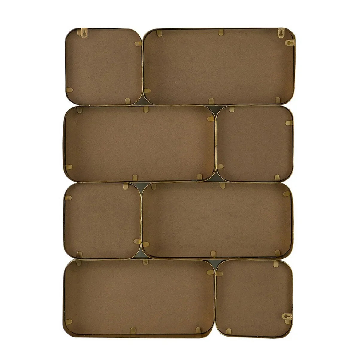 32 Inch Luxury Wall Decor Mirror. 8 Gold Finish Curved Metal Frames