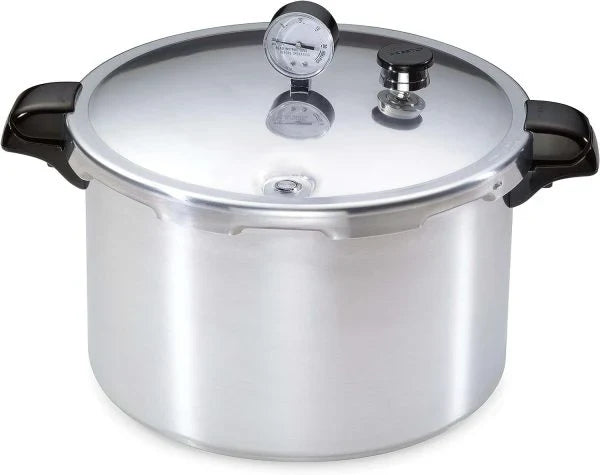 16-Quart Aluminum Pressure Canner and Cooker. Silver