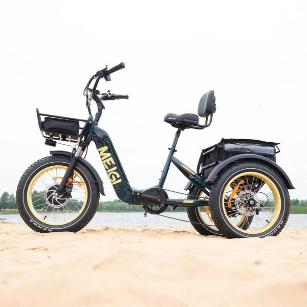48V 14Ah 750W Foldable Fat Tire Electric Trike. 330-Lb. Capacity