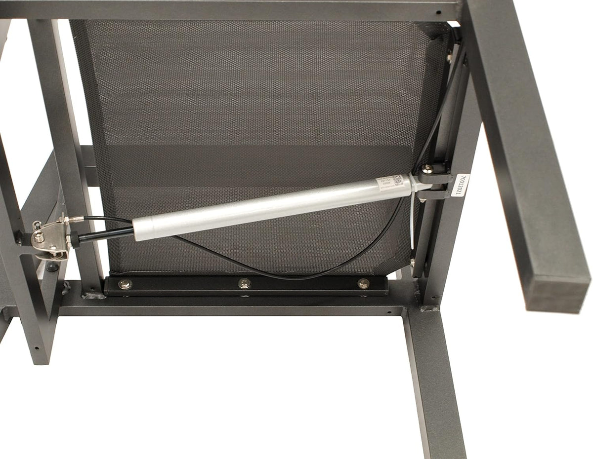 DEGAMO 2X Hochlehner Gartensessel MANCIANO. Aluminium rostfrei anthrazit. mit Polstern dunkelgrau. Rückenteil stufenlos verstellbar mit Gasfeder
