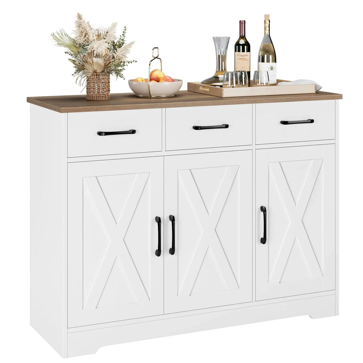 Modern Farmhouse Sideboard Buffet Cabinet