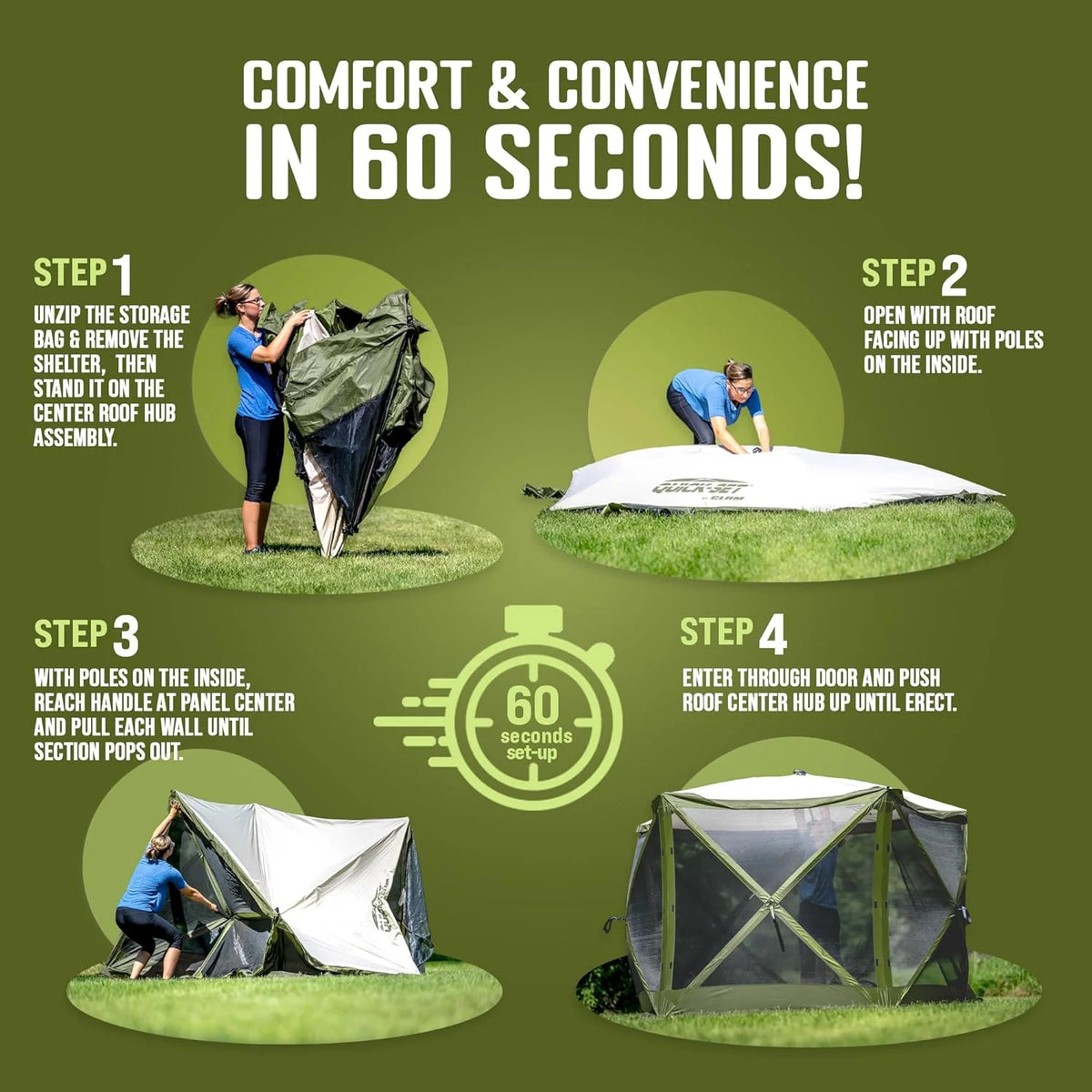 Screen Tent. Outdoor Camping Gazebo Canopy. Escape. 11.5'. Brown