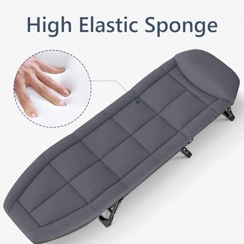 Folding Camping Cot Adults Bed.Adult Folding Bed. Rollaway Bed with Mattress for Adults Queen. High Elastic Sponge Five Adjustable Angles Good Load Bearing. Folding Bed. for Home Outdoor
