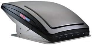 Deluxe - All-In-One RV Vent. Shield & Fan; Built-In Rain Shield. 10 Speed Reversible Fan with Thermostat. Fits Standard 14x14 Roof Openings. 12V Long Life Motor. White (00-05100K)