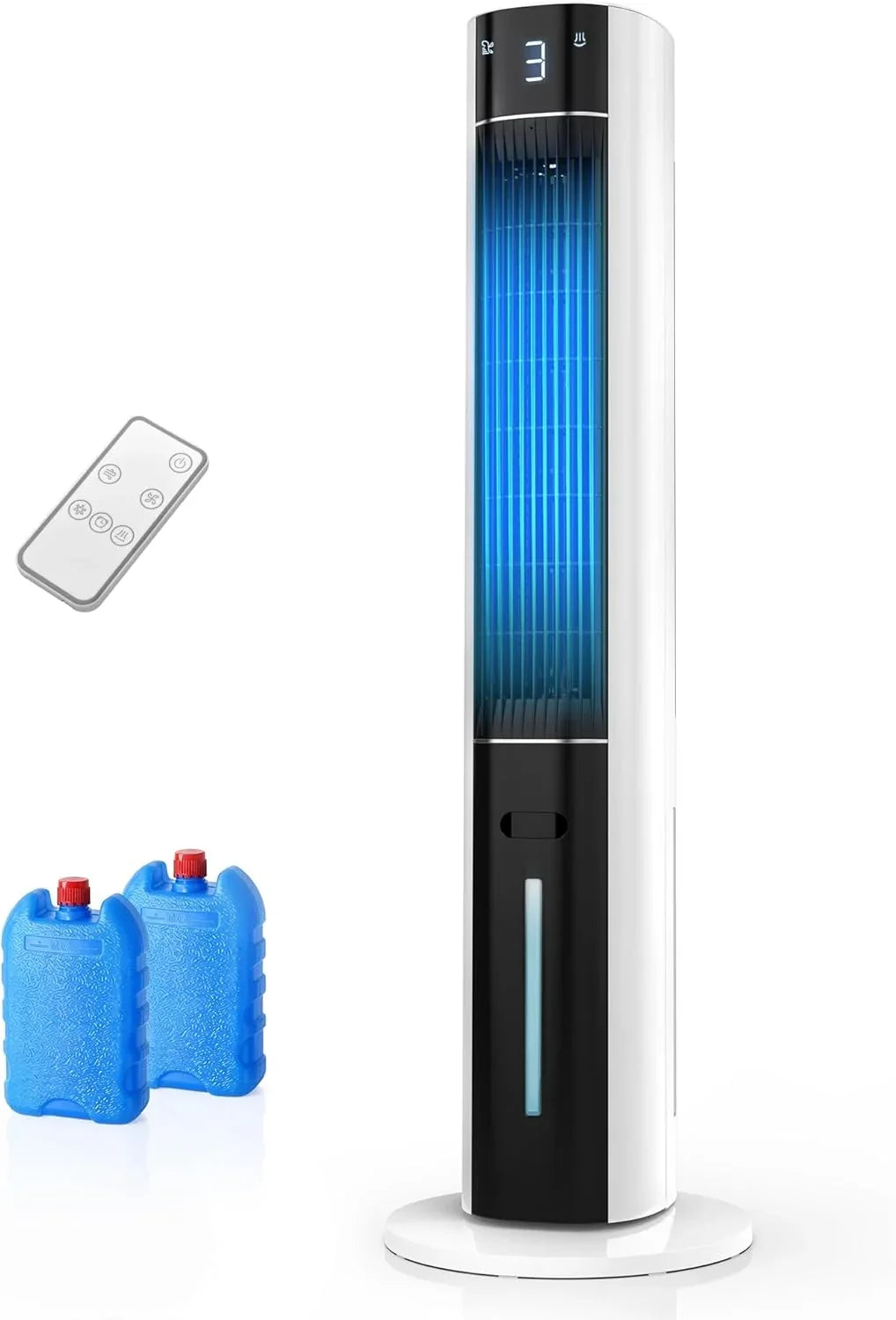 Turmventilator Luftkühler mit Wasserkühlung - Mobile Klimaanlage ohne Abluftschlauch. Ventilator mit Kühlung Leise. 3 Modi-12H Timer-Aroma-