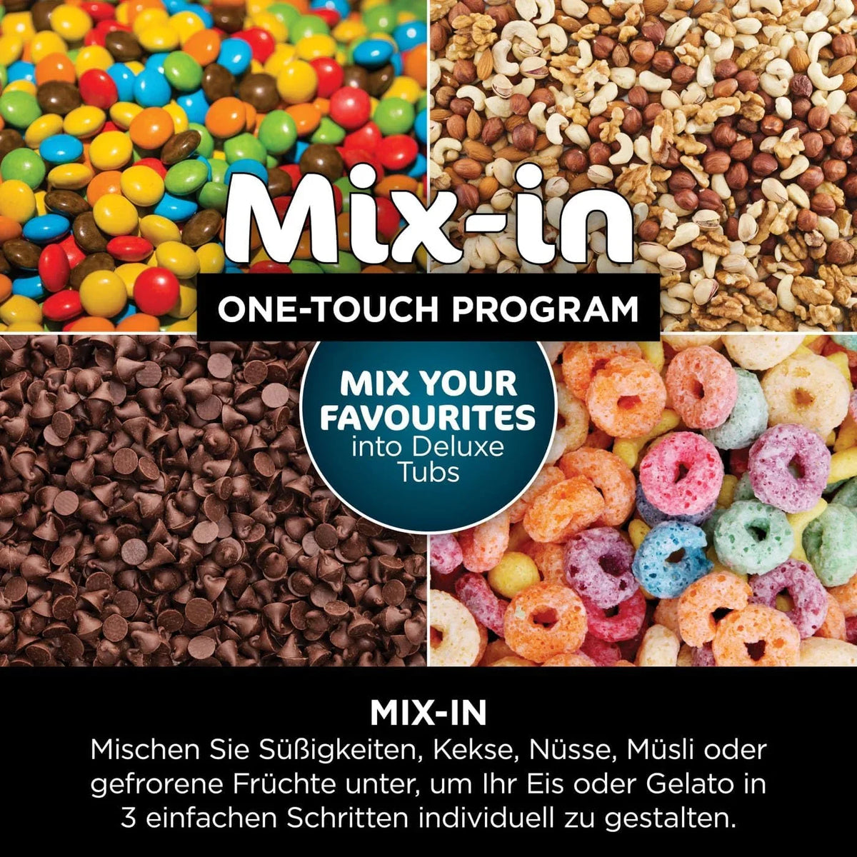 Ninja CREAMi Deluxe Eis-und Eisgetränkmaschine mit 2 Bechern. 10 Funktionen. macht Eiscreme. Gelato. Sorbet. Frozen Yoghurt. Milchshakes. Slushi &
