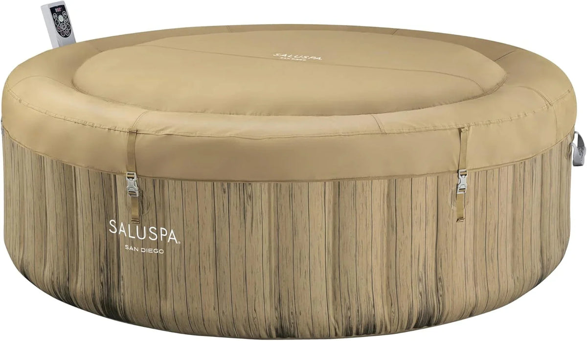 71 x 26-Inch Inflatable Hot Tub Spa for 2-4 Persons. Portable. with 2 Covers. Black