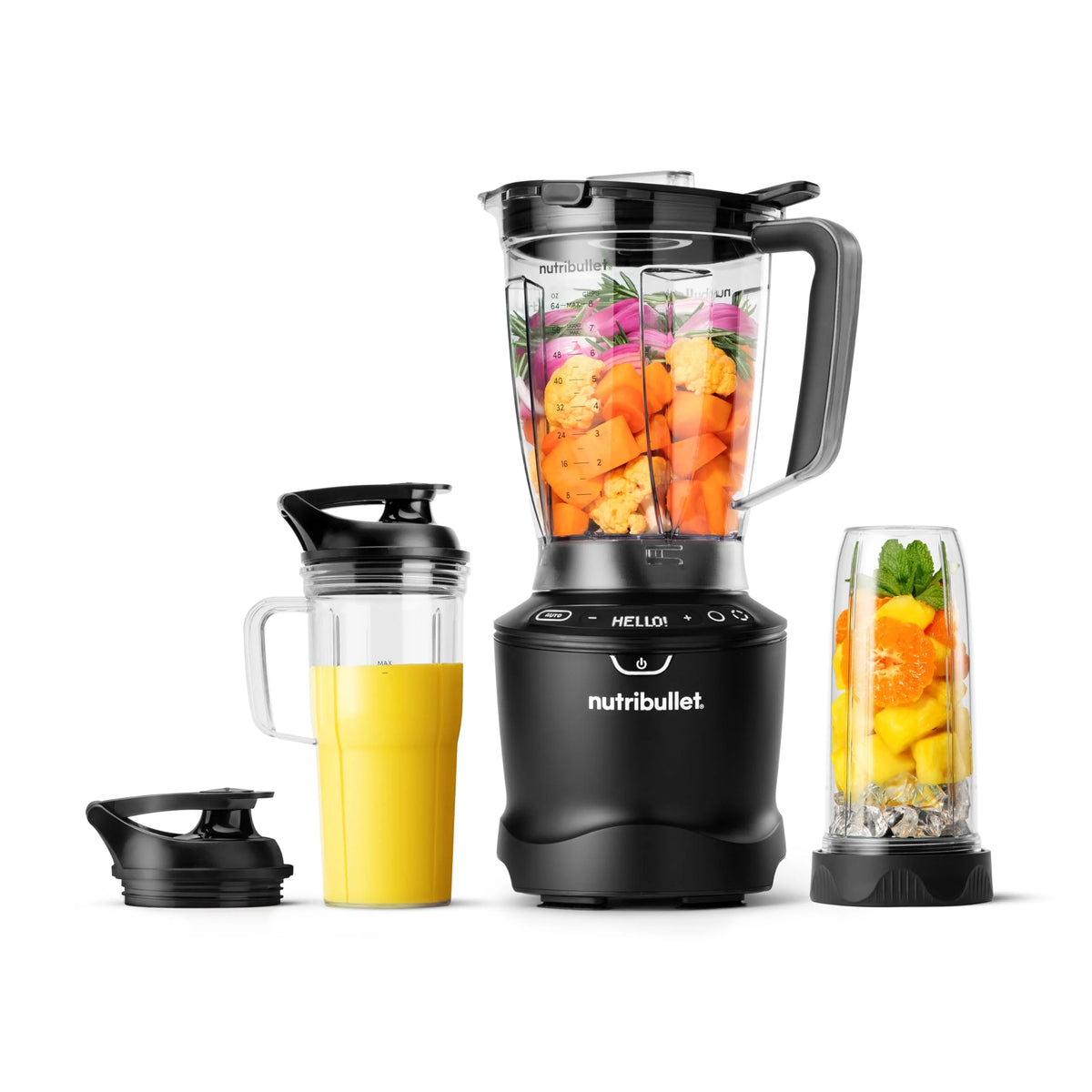 1400-Watt Blender Combo. Multi-Function Countertop Blender with Multiple Speed Settings. Gunmetal