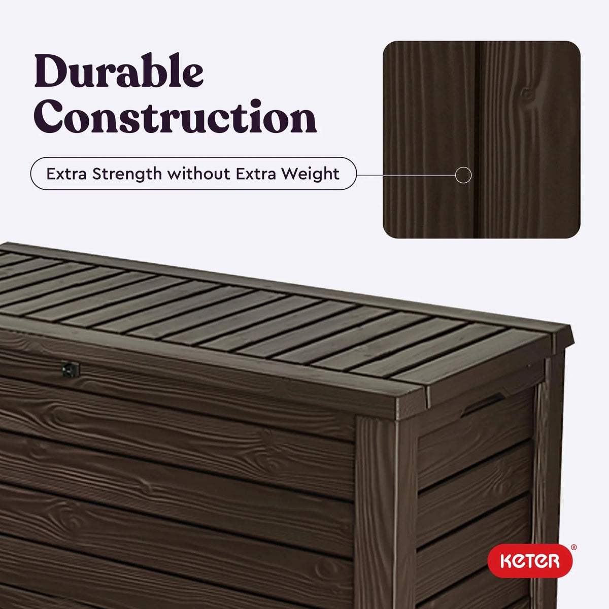 150 Gallon Outdoor Deck Box with Bench Seat. Large Storage Container for Patio. Garden. Yard and Pool Area