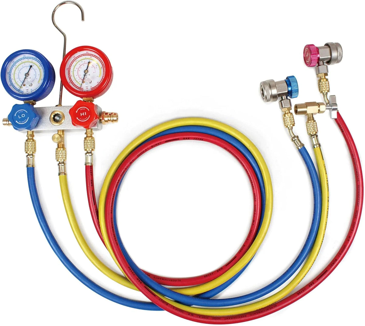 BACOENG Vakuumpumpe klimaanlage Set für HVAC/Auto AC Kältemittelaufladung. Klimaanlage Auto Befüllen Set Ideal für R134A R410A R407C R32