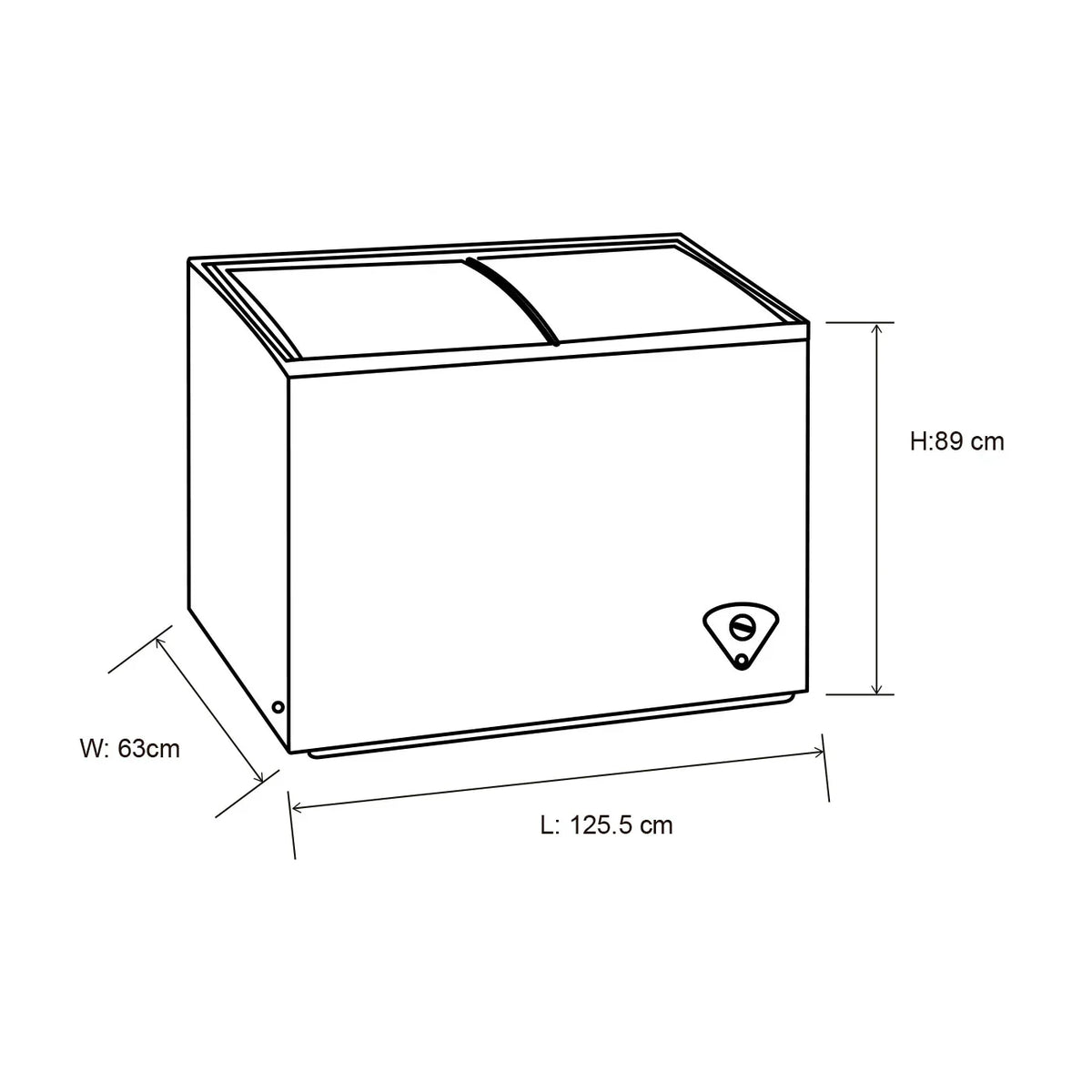 2026 Congelador Blanco 125.5x89 cm de 254 Litros con Dos Compartimientos