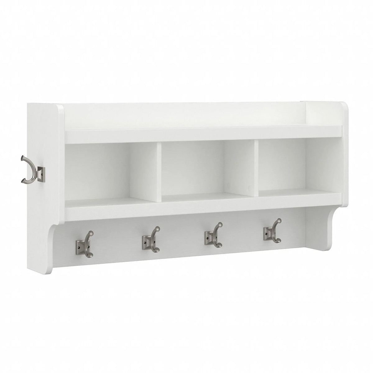 40 Inch Wall Mounted Coat Rack with Shelf. Wooden Entryway Storage and Hanging Organizer