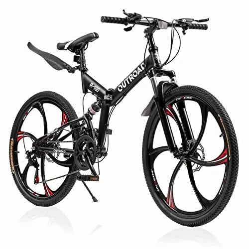 26-Inch Folding Mountain Bike for Adults. 21-Speed. Dual Suspension
