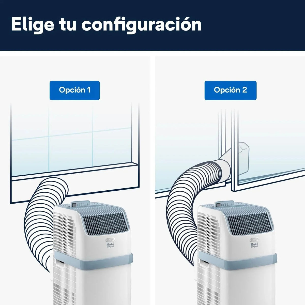 Pinguino Compact PAC ES72 YOUNG Aire Acondicionado Portátil 8.300 BTU/h. 2.1 kW. hasta 60m³. Función Deshumidificador y Ventilación. Temporizador 24