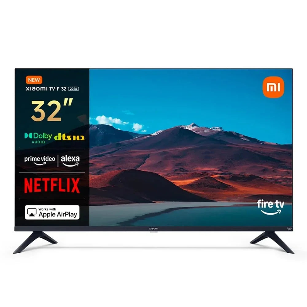 Xiaomi TV F 32. 32 Zoll (81 cm). HD. Smart TV. Fire OS7. Triple Tuner DVB-C/S/S2/T/T2. Dolby Audio . DTS Virtual:X. DTS-HD. Sprachsteuerung mit Alexa.