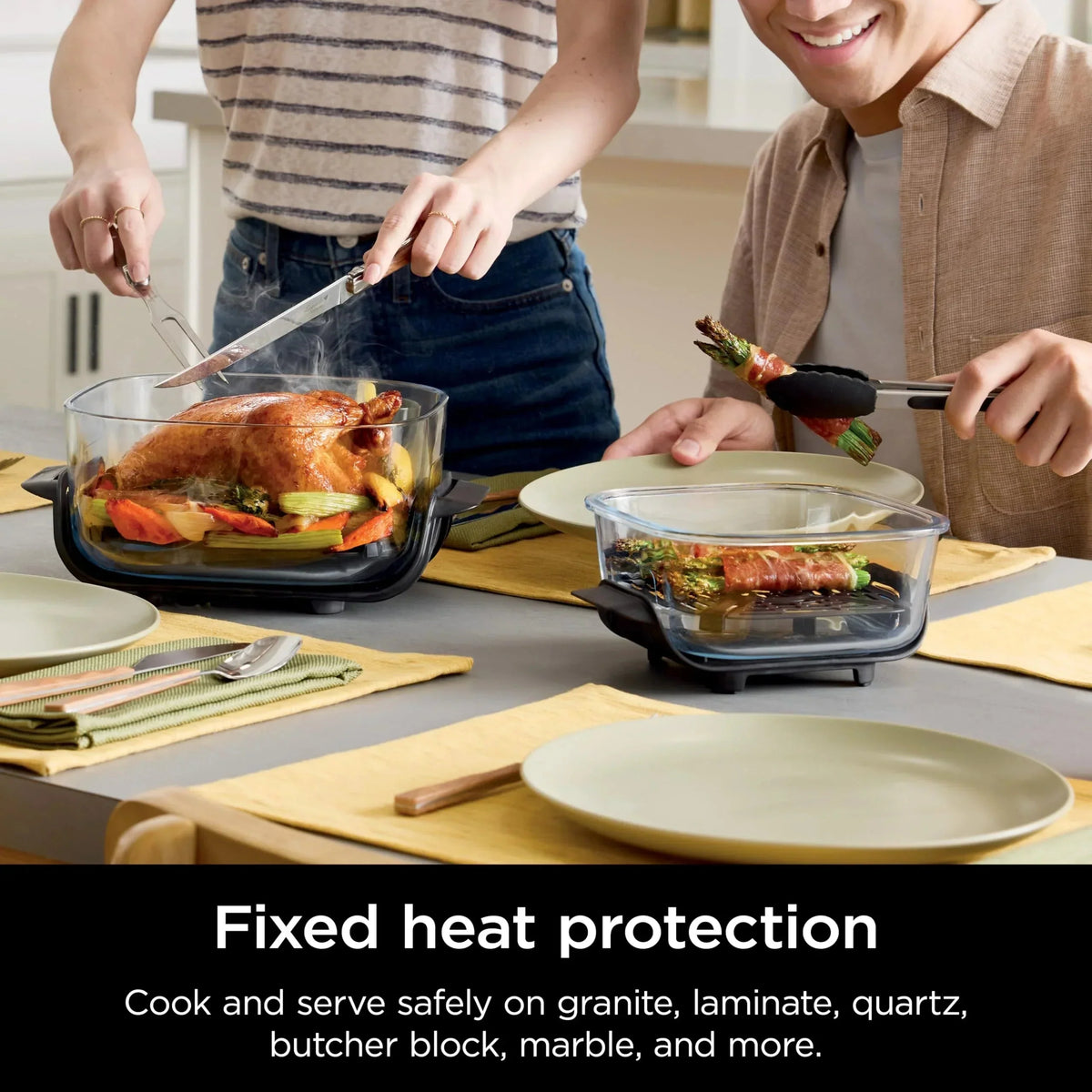 2026 Ninja Crispi Freidora de Aire Caliente. Compatible con Microondas. Congelador y Lavavajillas. Sistema de Cocina Portátil en Vidrio No Tóxico.