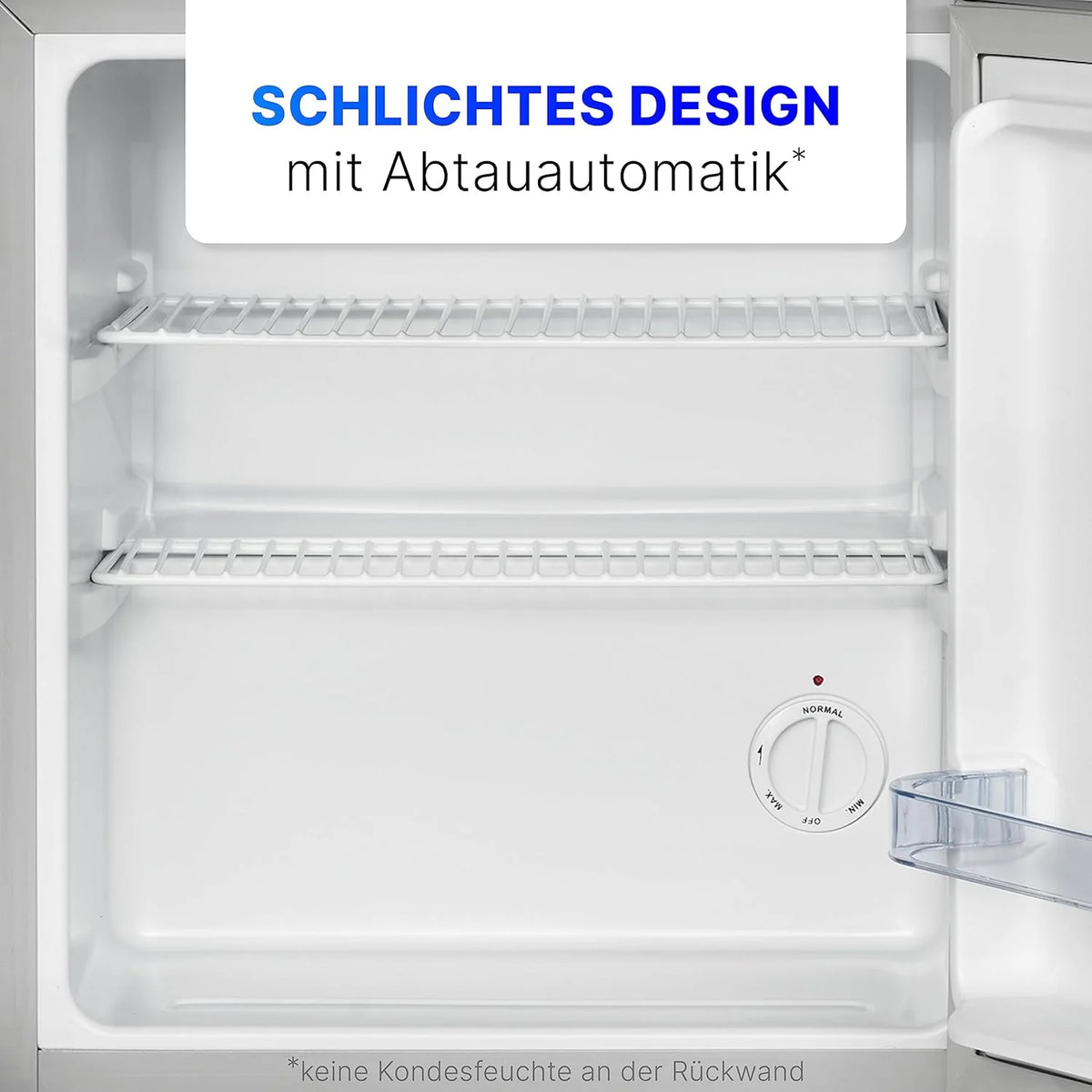 Bomann Mini Kühlschrank 42 Liter | Getränkekühlschrank klein für Büro. Camping und Gaming | kleiner Kühlschrank leise 39 dB | Minibar mit wechselbarem
