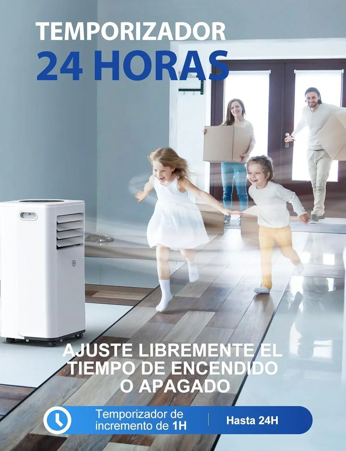 Aire Acondicionado Portátil 9000 BTU. 4 en 1