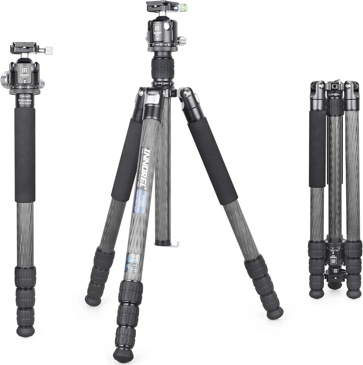 Super professional bracket. with low center of gravity. featuring low gravity effect. 360-degree rotating panoramic spherical connector. and green camouflage leg covers. suitable for digital single-lens reflex cameras.