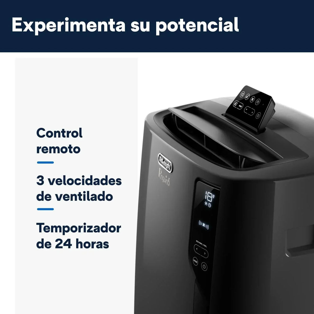 Pingüino PACEL112 Silent Aire Acondicionado Portátil Silencioso con Tecnología Eco Real Feel y Cool Surround. Función Deshumidificadora. 2.9 kW. 63 dB